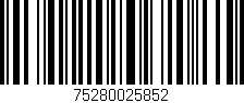 Código de barras (EAN, GTIN, SKU, ISBN): '75280025852'