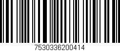 Código de barras (EAN, GTIN, SKU, ISBN): '7530336200414'