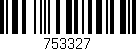 Código de barras (EAN, GTIN, SKU, ISBN): '753327'