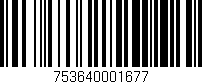 Código de barras (EAN, GTIN, SKU, ISBN): '753640001677'