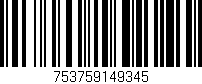 Código de barras (EAN, GTIN, SKU, ISBN): '753759149345'