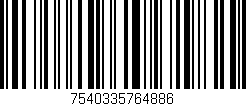 Código de barras (EAN, GTIN, SKU, ISBN): '7540335764886'