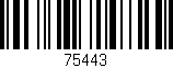 Código de barras (EAN, GTIN, SKU, ISBN): '75443'