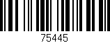Código de barras (EAN, GTIN, SKU, ISBN): '75445'