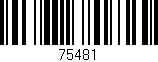Código de barras (EAN, GTIN, SKU, ISBN): '75481'