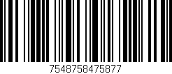 Código de barras (EAN, GTIN, SKU, ISBN): '7548758475877'