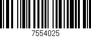 Código de barras (EAN, GTIN, SKU, ISBN): '7554025'