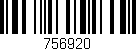 Código de barras (EAN, GTIN, SKU, ISBN): '756920'