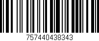Código de barras (EAN, GTIN, SKU, ISBN): '757440438343'