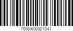 Código de barras (EAN, GTIN, SKU, ISBN): '7580400001041'