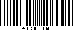 Código de barras (EAN, GTIN, SKU, ISBN): '7580408001043'