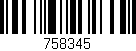 Código de barras (EAN, GTIN, SKU, ISBN): '758345'
