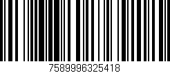 Código de barras (EAN, GTIN, SKU, ISBN): '7589996325418'