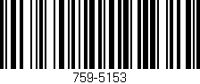 Código de barras (EAN, GTIN, SKU, ISBN): '759-5153'