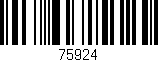 Código de barras (EAN, GTIN, SKU, ISBN): '75924'