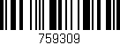 Código de barras (EAN, GTIN, SKU, ISBN): '759309'