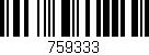 Código de barras (EAN, GTIN, SKU, ISBN): '759333'