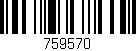 Código de barras (EAN, GTIN, SKU, ISBN): '759570'