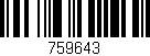 Código de barras (EAN, GTIN, SKU, ISBN): '759643'