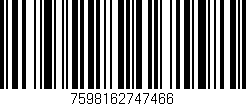 Código de barras (EAN, GTIN, SKU, ISBN): '7598162747466'