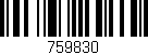 Código de barras (EAN, GTIN, SKU, ISBN): '759830'