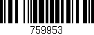 Código de barras (EAN, GTIN, SKU, ISBN): '759953'