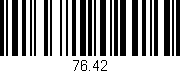 Código de barras (EAN, GTIN, SKU, ISBN): '76.42'