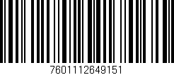 Código de barras (EAN, GTIN, SKU, ISBN): '7601112649151'