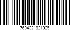 Código de barras (EAN, GTIN, SKU, ISBN): '7604321921025'