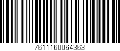 Código de barras (EAN, GTIN, SKU, ISBN): '7611160064363'