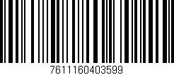 Código de barras (EAN, GTIN, SKU, ISBN): '7611160403599'