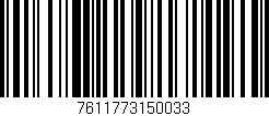 Código de barras (EAN, GTIN, SKU, ISBN): '7611773150033'