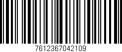 Código de barras (EAN, GTIN, SKU, ISBN): '7612367042109'