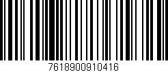 Código de barras (EAN, GTIN, SKU, ISBN): '7618900910416'