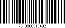 Código de barras (EAN, GTIN, SKU, ISBN): '7618900910492'
