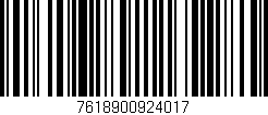 Código de barras (EAN, GTIN, SKU, ISBN): '7618900924017'