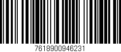 Código de barras (EAN, GTIN, SKU, ISBN): '7618900946231'