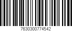 Código de barras (EAN, GTIN, SKU, ISBN): '7630300774542'