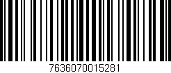 Código de barras (EAN, GTIN, SKU, ISBN): '7636070015281'