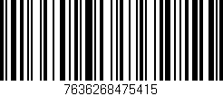 Código de barras (EAN, GTIN, SKU, ISBN): '7636268475415'