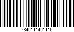Código de barras (EAN, GTIN, SKU, ISBN): '7640111491118'