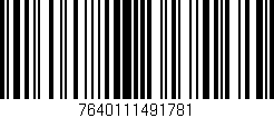 Código de barras (EAN, GTIN, SKU, ISBN): '7640111491781'