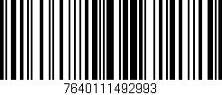 Código de barras (EAN, GTIN, SKU, ISBN): '7640111492993'