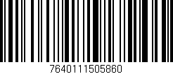 Código de barras (EAN, GTIN, SKU, ISBN): '7640111505860'