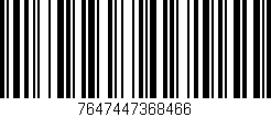 Código de barras (EAN, GTIN, SKU, ISBN): '7647447368466'