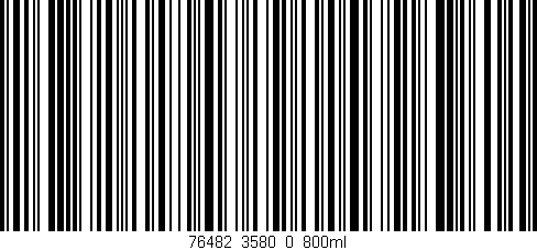 Código de barras (EAN, GTIN, SKU, ISBN): '76482_3580_0_800ml'