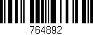 Código de barras (EAN, GTIN, SKU, ISBN): '764892'