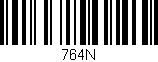 Código de barras (EAN, GTIN, SKU, ISBN): '764N'
