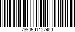 Código de barras (EAN, GTIN, SKU, ISBN): '7650501137489'