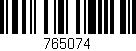 Código de barras (EAN, GTIN, SKU, ISBN): '765074'